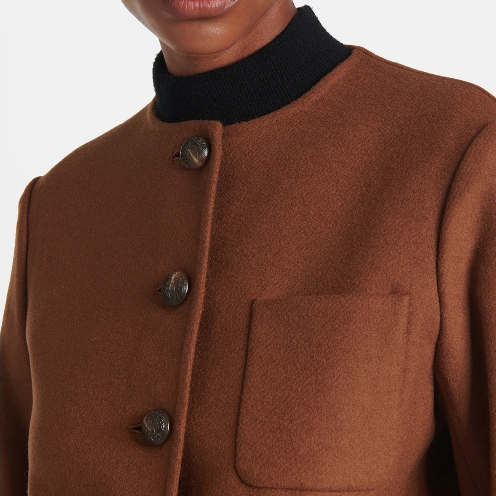 Veronica Beard LYSSA Wool-Blend Button-Up Soft Jacket Blazer 8 Deep Ochre - Picture 2 of 11